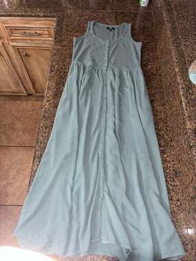 Frye Button Front Sleeveless Midi Dress Size